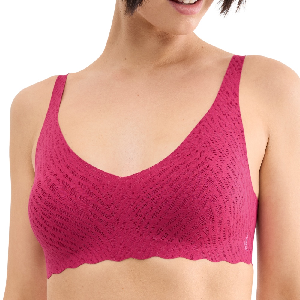 Sloggi Damen Schwarz Bügelloser Bh "Zero Feel Bliss", Gr. S, N-Gr, Spitze, Obermaterial: 76% Polyamid, 24% Elasthan, Jacquardmuster, Unifarben, B... - Image 4
