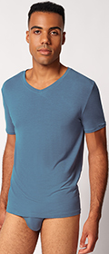 Skiny Shirt kurzarm mit V-Ausschnitt Calmodal
