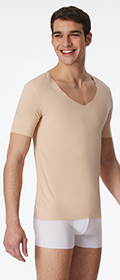 Schiesser T-Shirt V-Ausschnitt Laser Cut
