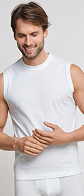Schiesser Shirt ohne Arm American T-Shirt 2er Pack