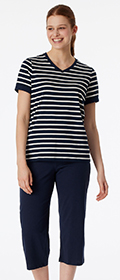 Schiesser Schlafanzug 3/4 kurzarm Casual Essentials