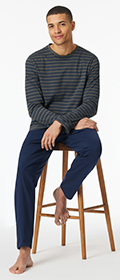 Schiesser Schlafanzug lang Casual Essentials
