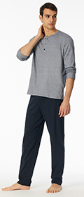 Schiesser Schlafanzug lang Casual Essentials