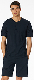 Schiesser T-Shirt Knopfleiste Mix + Relax Single Jersey