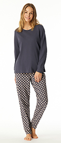 Schiesser Schlafanzug lang Bündchen Comfort Essentials