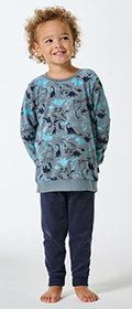 Schiesser Schlafanzug lang Frottee Bündchen Kids Nightwear