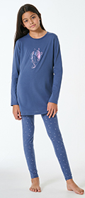 Schiesser Schlafanzug lang Organic Cotton Pferdeprint Sterne Horse World