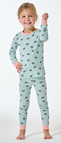 Schiesser Schlafanzug lang Feinripp Bündchen Kids Nightwear