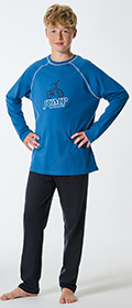Schiesser Schlafanzug lang Fahrrad Teens Nightwear