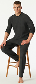 Schiesser Schlafanzug lang Selected Premium Warming
