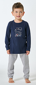 Schiesser Schlafanzug lang mit Bündchen Nightwear
