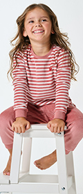 Schiesser Schlafanzug lang Velour Bündchen Kids Nightwear