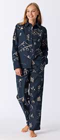 Schiesser Pyjama lang Flanell X-Mas