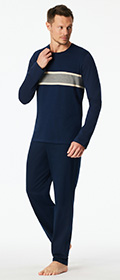 Schiesser Schlafanzug lang Casual Nightwear
