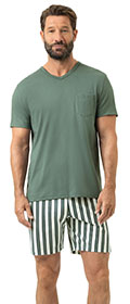 Mey Pyjama kurz Palm Stripes