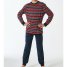 Schiesser Schlafanzug lang Bündchen Ringel Teens Nightwear