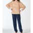 Schiesser Schlafanzug lang Frottee Bündchen Ringel Nightwear