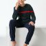 Schiesser Schlafanzug lang Frottee Bündchen Nightwear